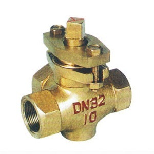 X14W three way internal thread all copper plug valve